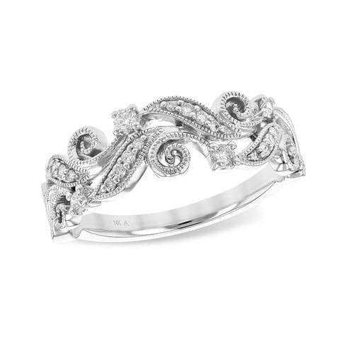Diamond Scroll Ring
